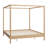 Solid Wood Canopy Bed Frame Four Poster Platform Bed With Slats Support, No Box Spring Needed-239097821-267455628