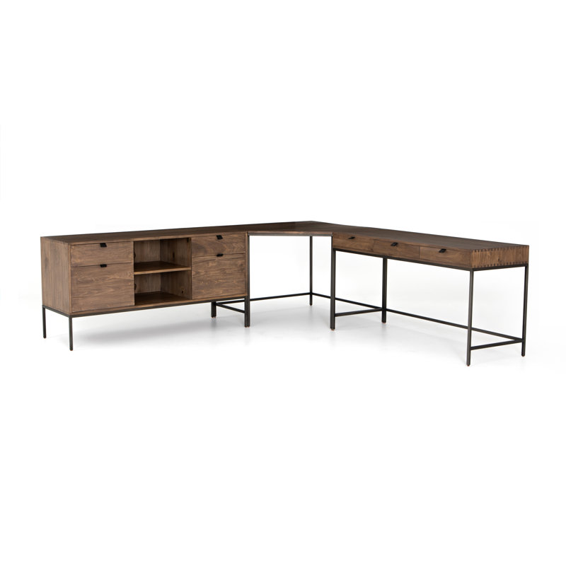 Trey Solid Wood Writing Desk, Auburn Poplar