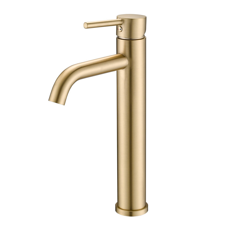 Single-Hole Single-handle Bathroom Faucet, Brushed Gold