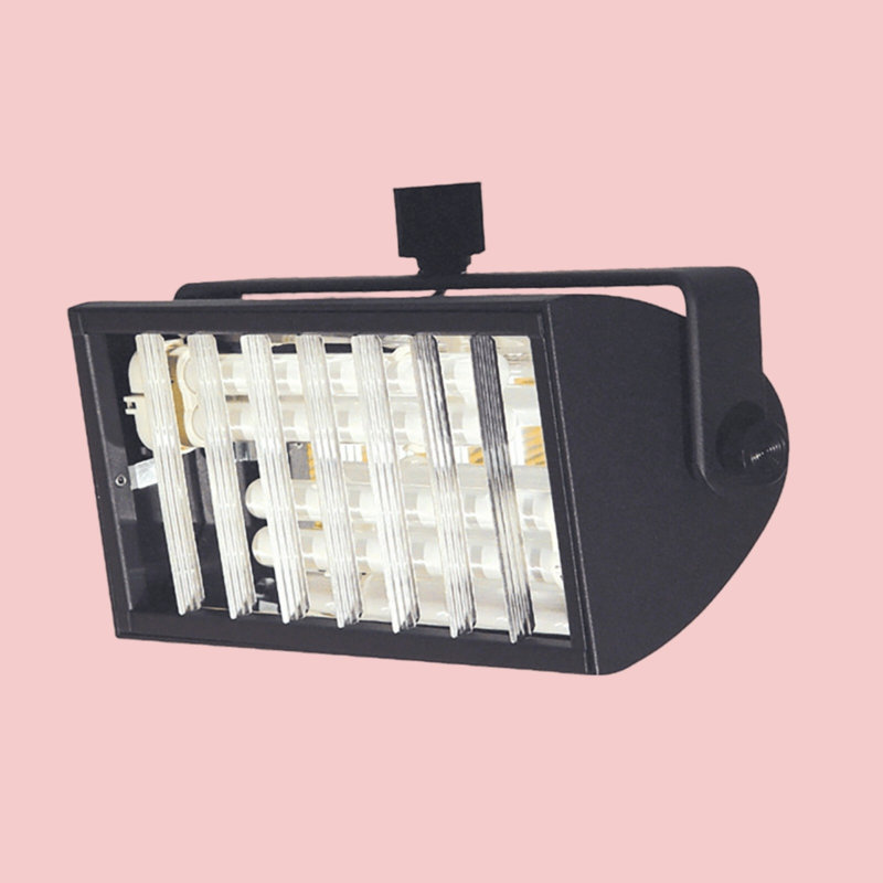 Cal Lighting Wall Wash Track Fixture, 18W x 2, Adjustable, Black