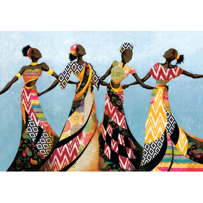 Patterned Dress Dance - Wrapped Canvas Print