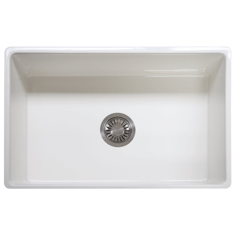 Évier de cuisine à tablier Farmhouse L 30,125 po x 20 po, Blanc
