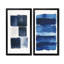Toile bleu marine, art mural abstrait indigo 2 pièces, horizon indigo-409059181-401683803