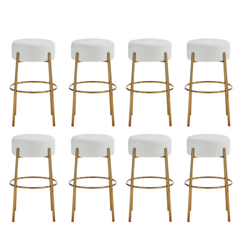Tabouret de bar Kynlee, 8, Blanc, Tabouret de bar (siège d'une hauteur de 30 po)