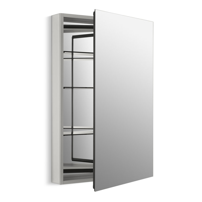 Armoire à pharmacie encastrée à 1 porte avec 3 tablettes réglables Catalan, H 36,13 po x l 24,13 po x P 4,75 po