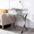 Shilah Glass Side Table Mirrored Nightstand with Storage