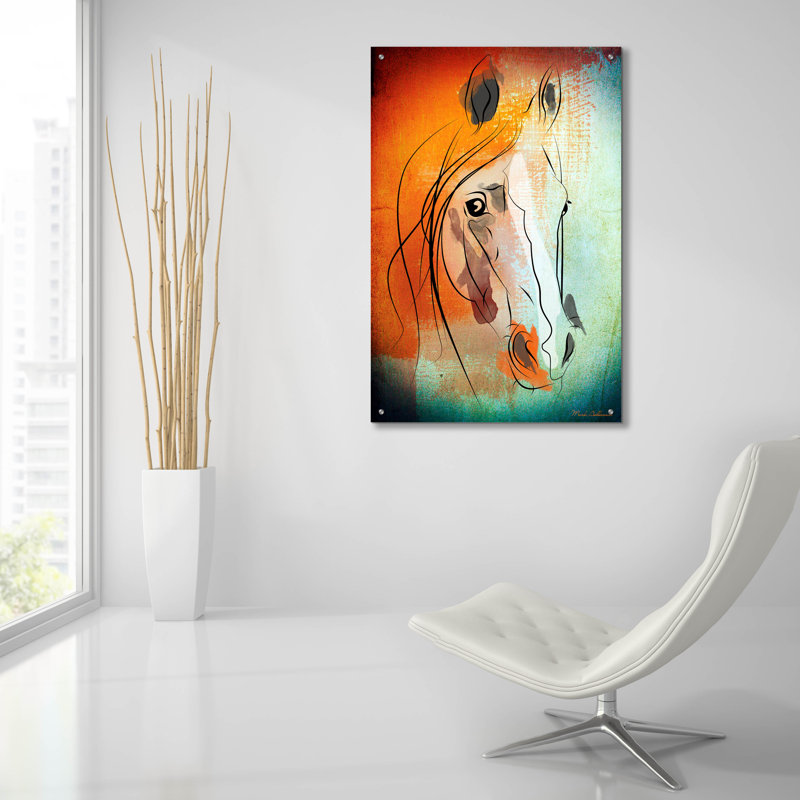 «Tangerine Horse» par Mark Ashkenazi, H 36 po x l 24 po x P 0,2 po