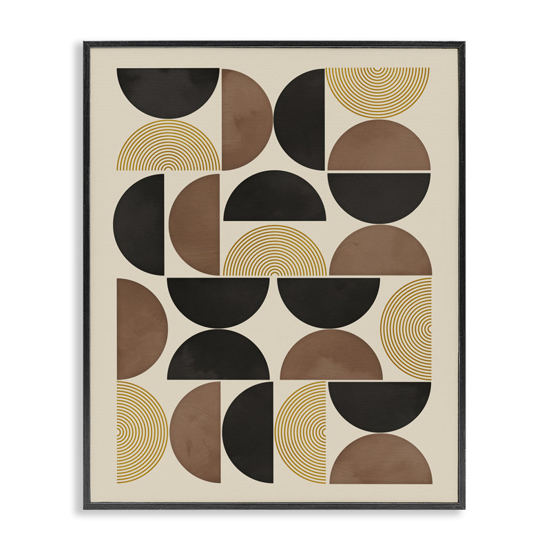 Art giclée Mid-Century par Nina Blue, Giclée encadrée noir minuit, H 20 po x l 16 po