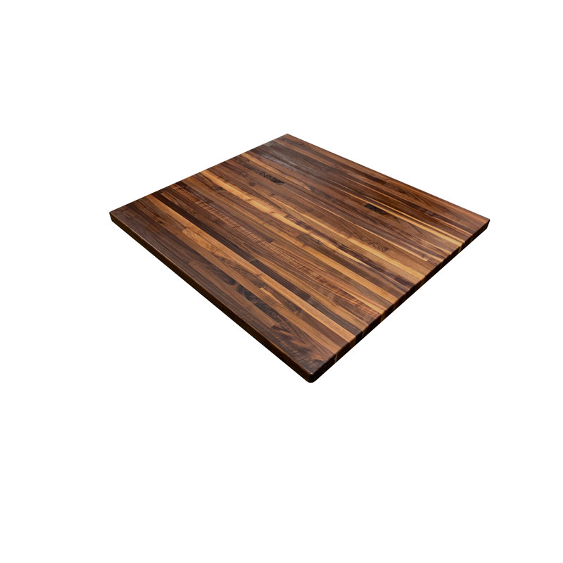 Plateau de table en bois de boucher - épaisseur 1,5 po, 36 po x 48 po, Noyer