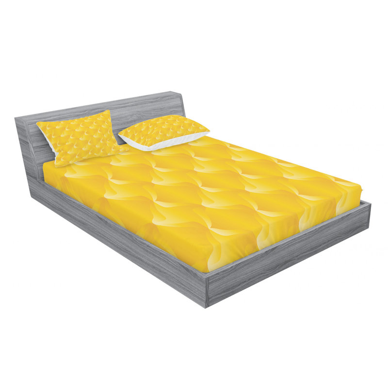 Microfiber Damask Sheet Set, Full Sheet Set with Fitted Sheet