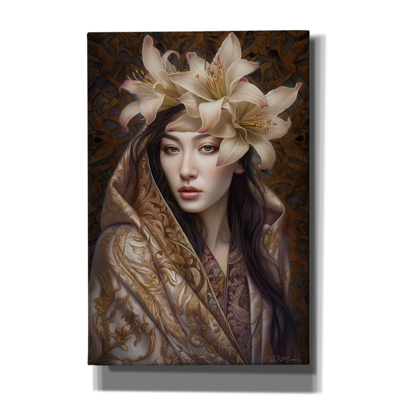 "Epic Graffiti" Queen of Flowers 2 "par Momart, art mural sur toile, H 60 po x l 40 po x P 1,5 po