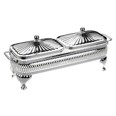 Queen Anne Silver Plated Rectangle Chafing Dish