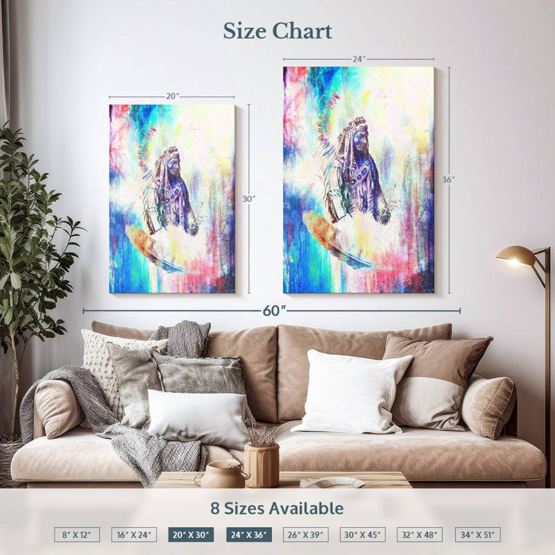 Lelar American Indian, 36" H x 24" W