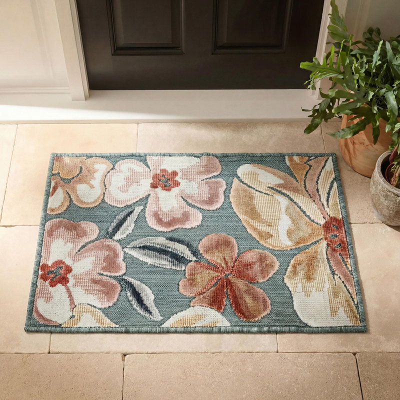Floral Indoor / Outdoor Area Rug, Rectangle 160 x 230 cm