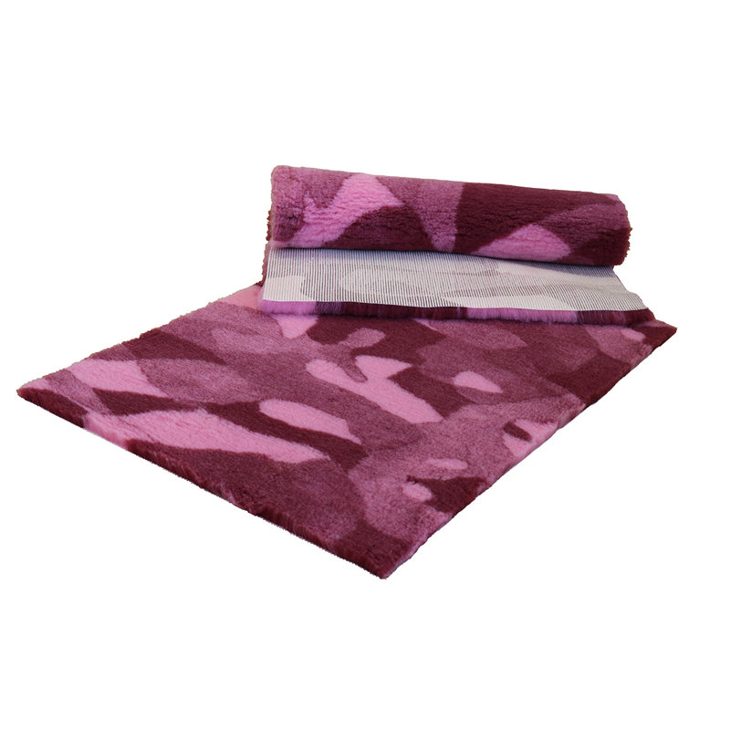Fleece Pet Bed, 3cm H x 152cm W x 152cm D, Heather/Pink