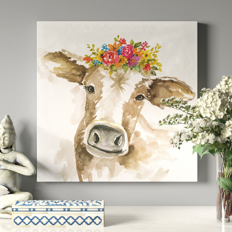 Miss Daisy, peinture sur toile tendue, H 24 po x l 24 po x P 1,5 po