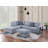 3-Piece Reversible Sectional W Ottoman Functional Storage Sofa W Shelf Reversible Chaise Storage Ottoman Living Room Furniture-881163985
