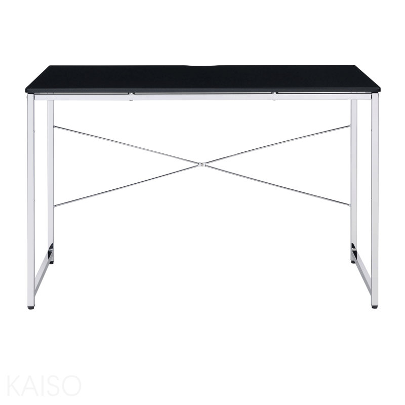 Black And Chrome Vanity Desk