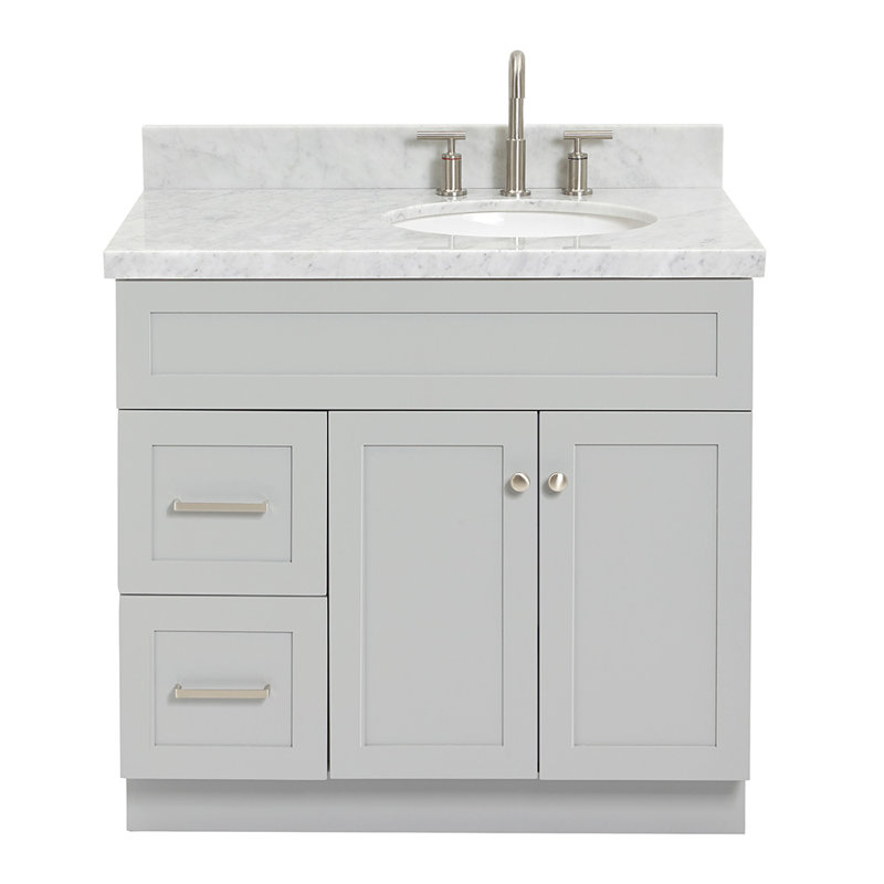 Ensemble de meuble-lavabo simple 37 po Abell, Gris