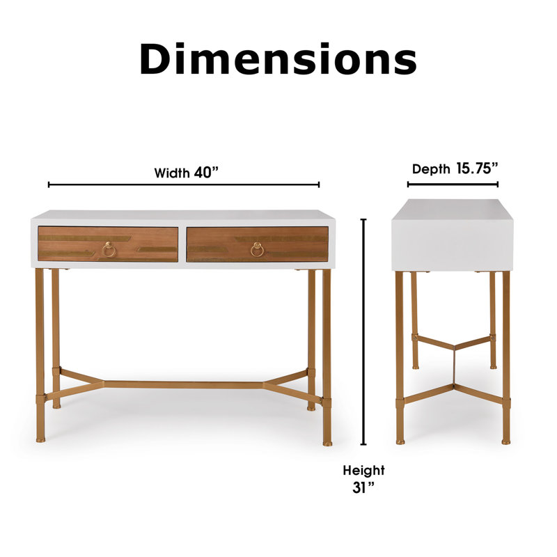 Jupiter Midecentury Console Table with 2-Drawers