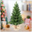 Ensemble de 2 arbres de Noël de table, petits arbres artificiels en PVC avec 68 pointes chacun, base en ciment en toile de jute, mini décorations des Fêtes pour bureau, table, bureau et décoration intérieure