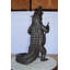 Statue d'alligator s'amusant en bronze - fontaine - Taille: L 15 po x l 15 po x H 31 po.