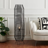 Morabito 50.5'' Black Column Floor Lamp