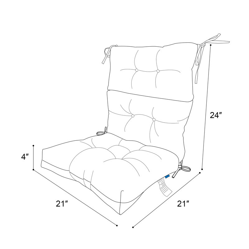  High Back Outdoor Chair Cushion For Patio Furniture, Waterproof All Weather Adirondack Cushion With High Rebound Foam, Seat & Back Support For Indoor Outdoor Garden Lawn,Floral