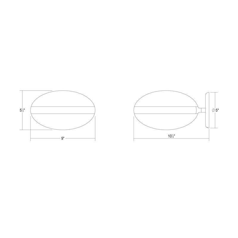 Oval Chrome Acrylic Dimmable Wall Sconce