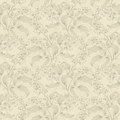 Syren Khaki Dainty Floral Wallpaper