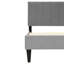 Élégante tête de lit pour lit simple, de couleur grise, réglable jusqu'à 3 po, lin brossé, 12 supports, sans sommier tapissier pour tête de lit gris, Spring, Modern Essential-407365634