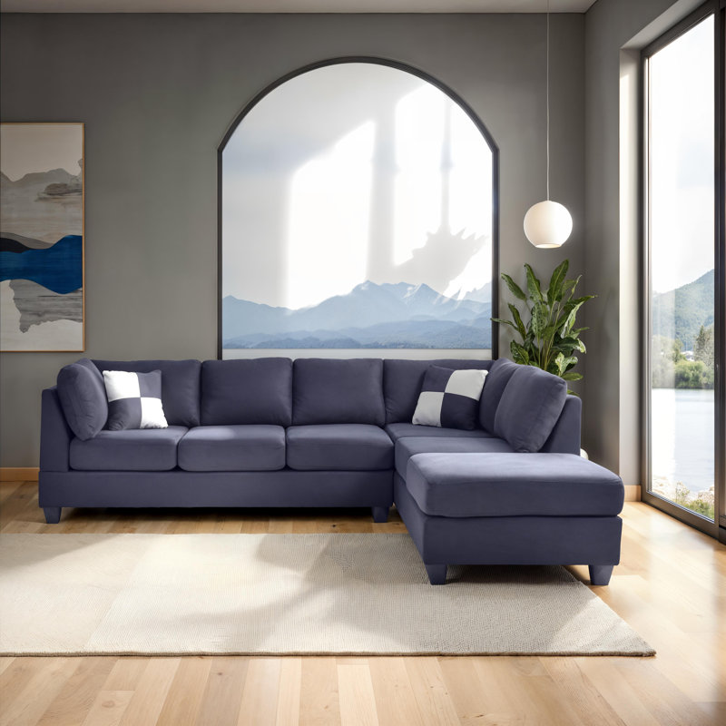 Canapé modulaire Harikleia, Tissu noir