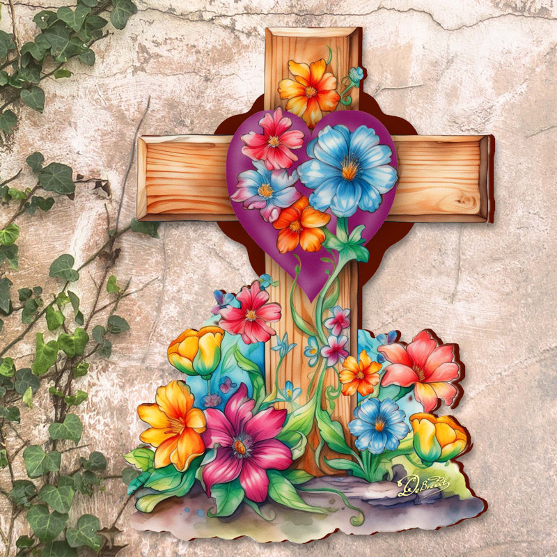 Collection de croix de Pâques sur bois