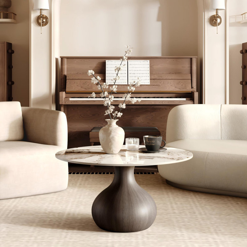 Table basse Gorman, Sable chaud, 18.23" H x 41.73" L x 41.73" W