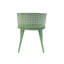 Ensemble de 2 chaises de salle à manger d'extérieur Milan en fer vert pour le jardin et le porche Milan