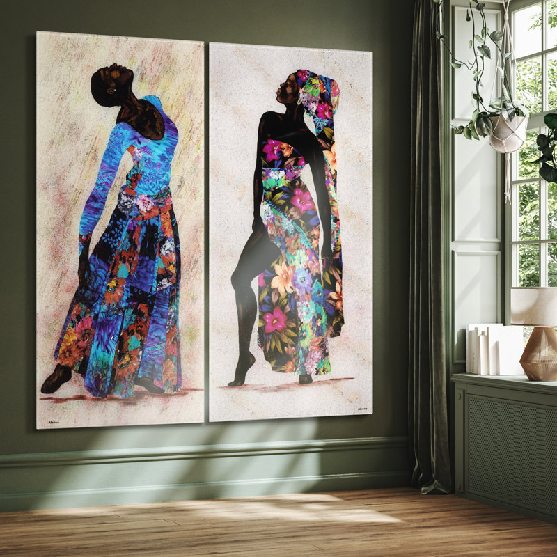 «Her Beauty I and II On Glass», 2 pièces