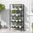  2 Pcs Foldable Storage Shelves Adjustable Collapsible Organizer Rack With Wheels