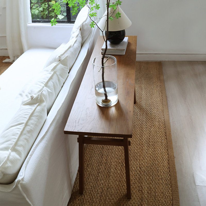 Simple solid wood console table