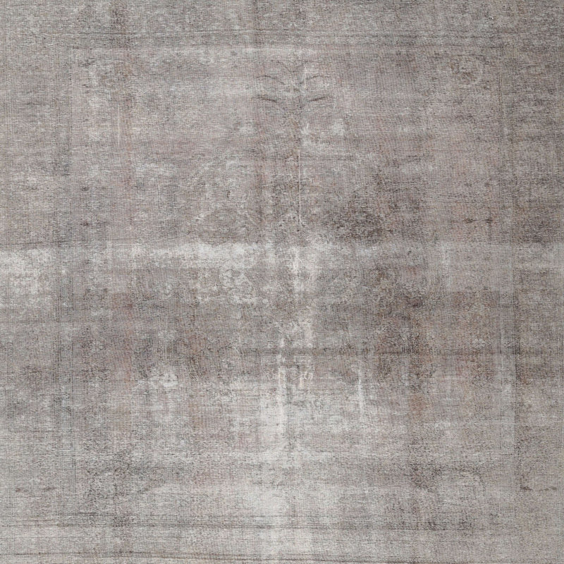 Tapis oriental en laine gris, Carré 6 pi