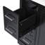 Meuble-lavabo de 36 po avec finition noire, lavabo en céramique, portes à fermeture en douceur, tablette réglable et grands compartiments de tiroir sous l'évier en noir, charnières, 3 tiroirs, compartiment de rangement-487163546