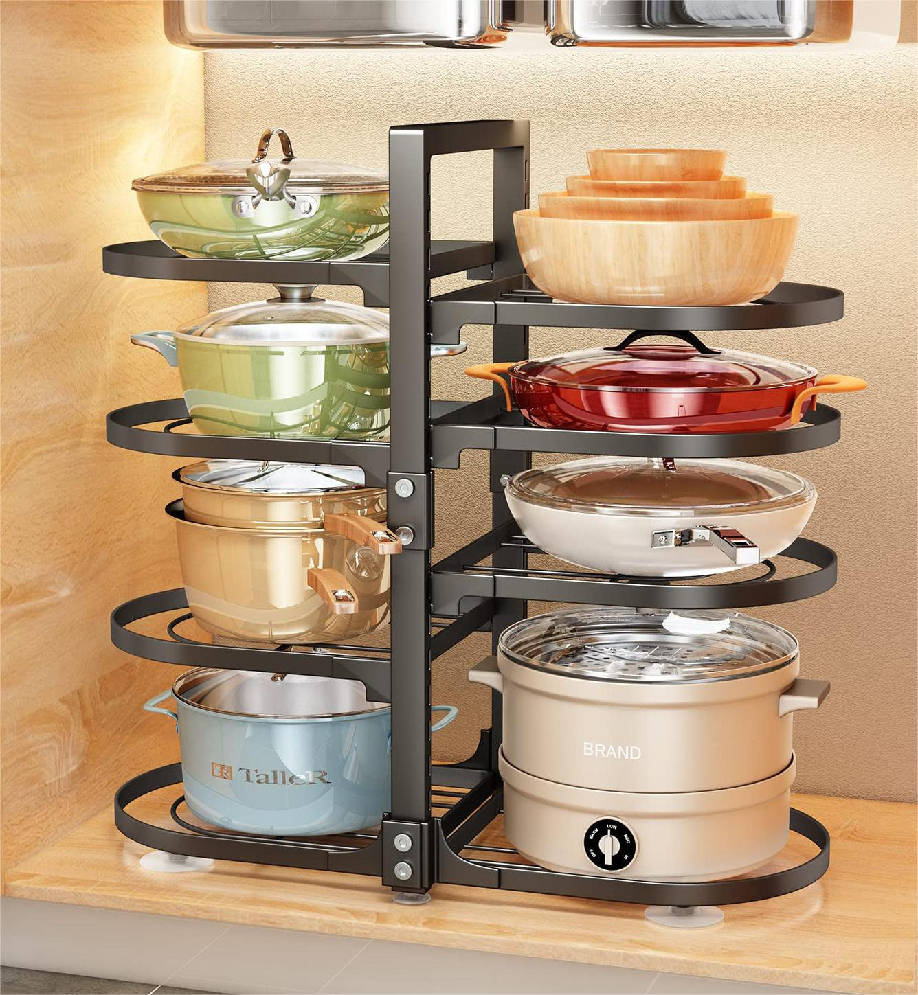 Prep & Savour Metal Countertop / Pot Rack Wayfair Canada