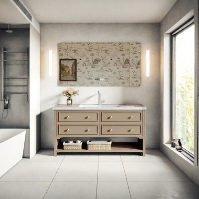 French retro style bathroom cabinet