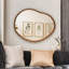 56CM Irregular Wooden Wall Mirror For Bedroom Living Room