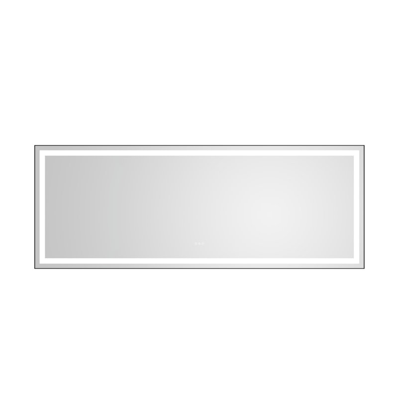 Le miroir de salle de bain 72 * 32 est multifonctionnel et chaque fonction est contrôlée par un bouton tactile intelligent., Miroir