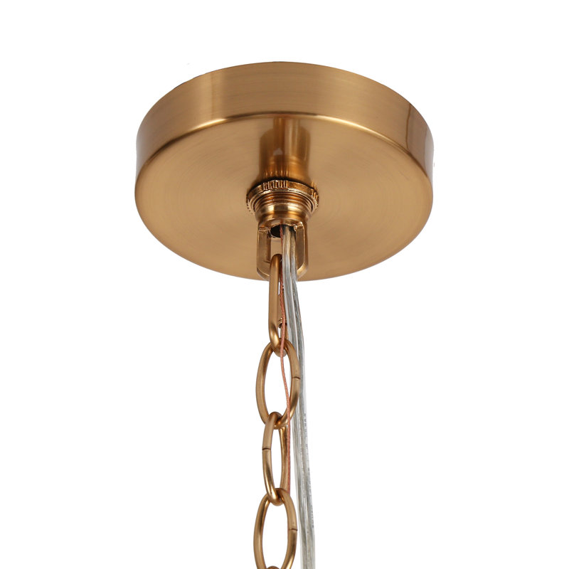 Lustre à intensité variable de style bougie à 6 lumières Abbiney