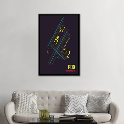 « portland », reproduction d’impression sur toile, "airport diagram series"