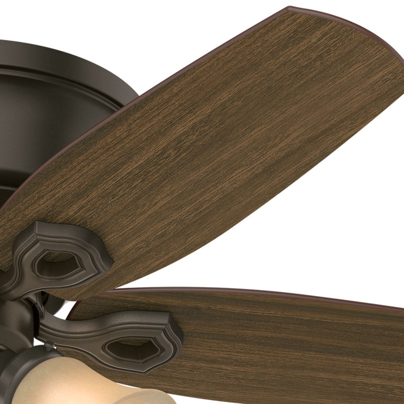 42" Bronze Low Profile Ceiling Fan with LED Light Kit