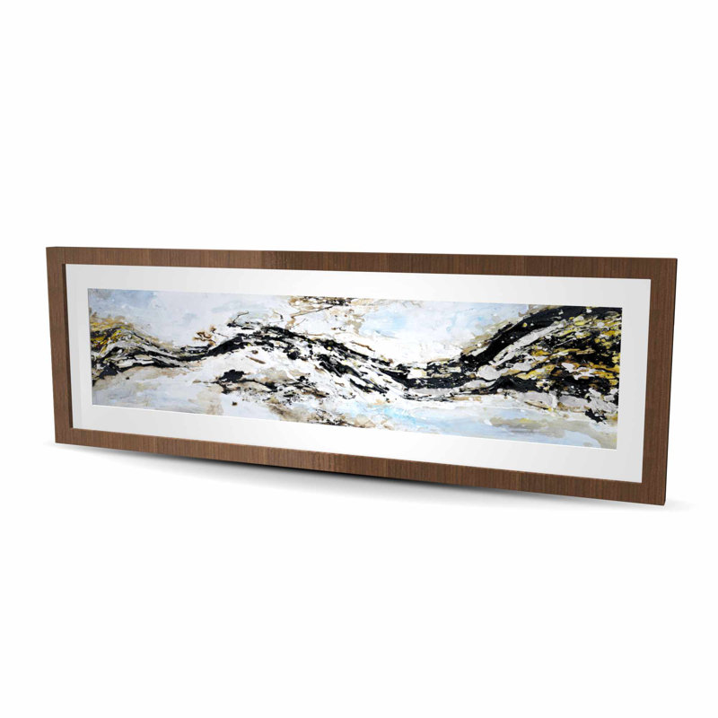 «Abstract and Texturized Paint Splash», reproduction encadrée avec passe-partout