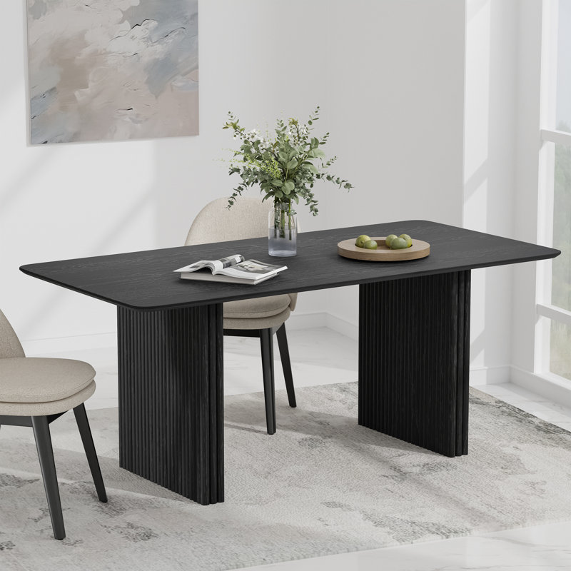 Table de salle à manger Maitilde, Noir, H 30 po x L 67 po x l 33,5 po