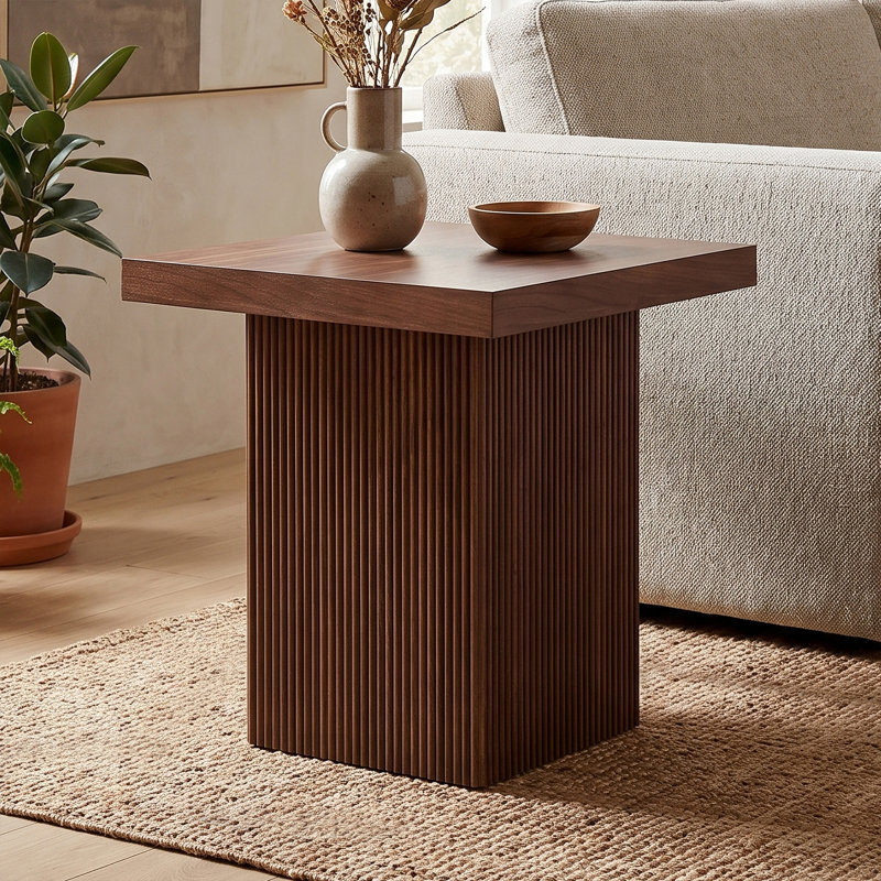 Pedestal Square Side Table